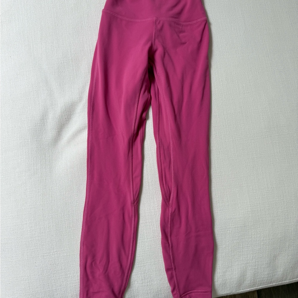 Pink lululemon align high rise pant 25”